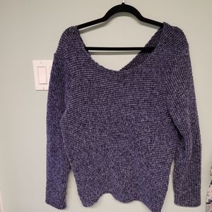 L Knit Sweater with Cross Back